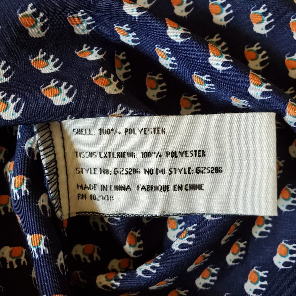 Anthropologie Tulle Elephant Print Tie Front Top - Picture 12 of 14